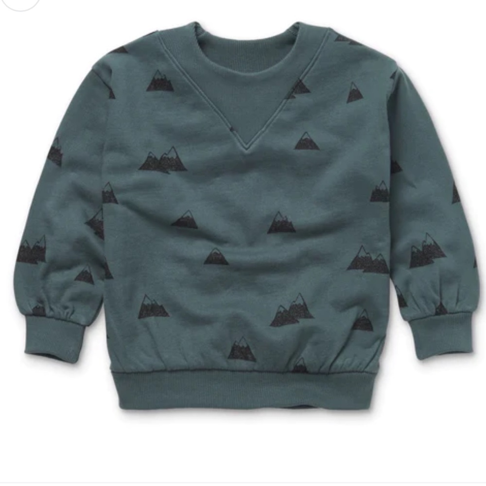 SPROET & SPROUT SMOKED PINE MOUNTAIN PRINT SWEATSHIRT